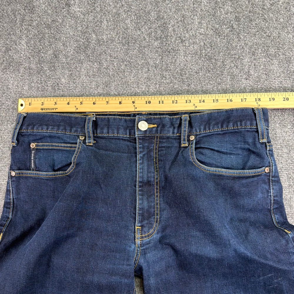Armani Jeans Mens 38 (Fits 37x28.5) Blue J31 Regular Straight Leg Eagle - Picture 7 of 16